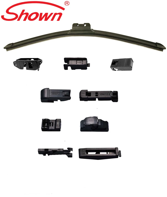 Внешние аксессуары hybrid wiper blade мягкие щетки стеклоочистителя с адаптерами multi-fit