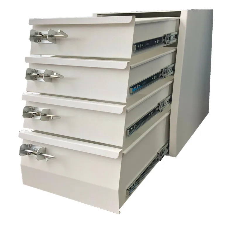 Steel 4 Drawer Unit  White Plate toolbox tool box drawer insert truck Ute car storage box toolbox double cab