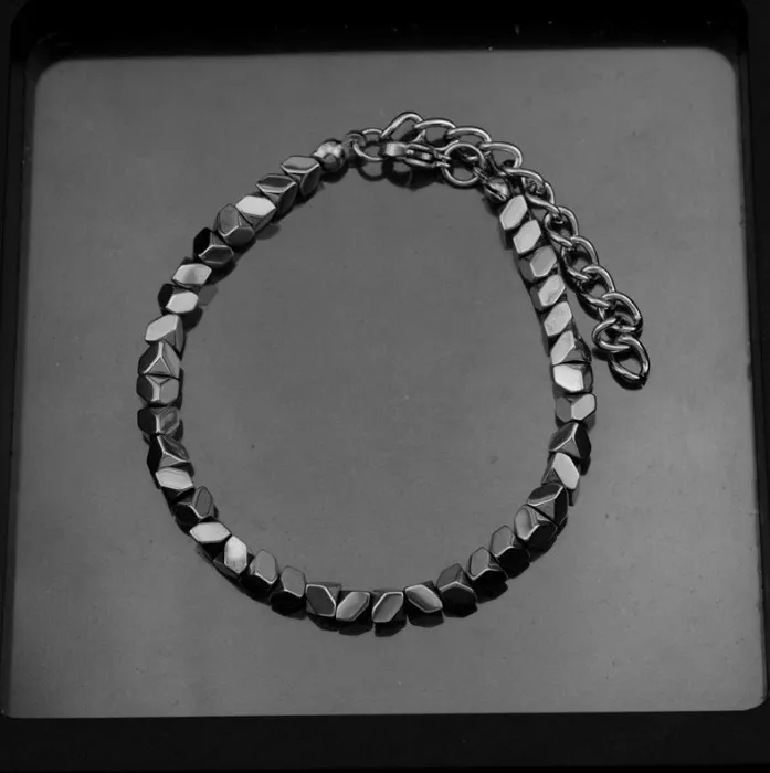 Necklace Back Gallstone Chains Titanium Steel with Irregular Collar Chains Trendy Personalized Bracelets Necklace