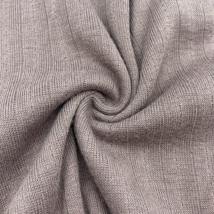 High quality ribbed 96/4 polyester spandex 200gsm knit 1*1 soft polyester rib fabric for loungewear tops