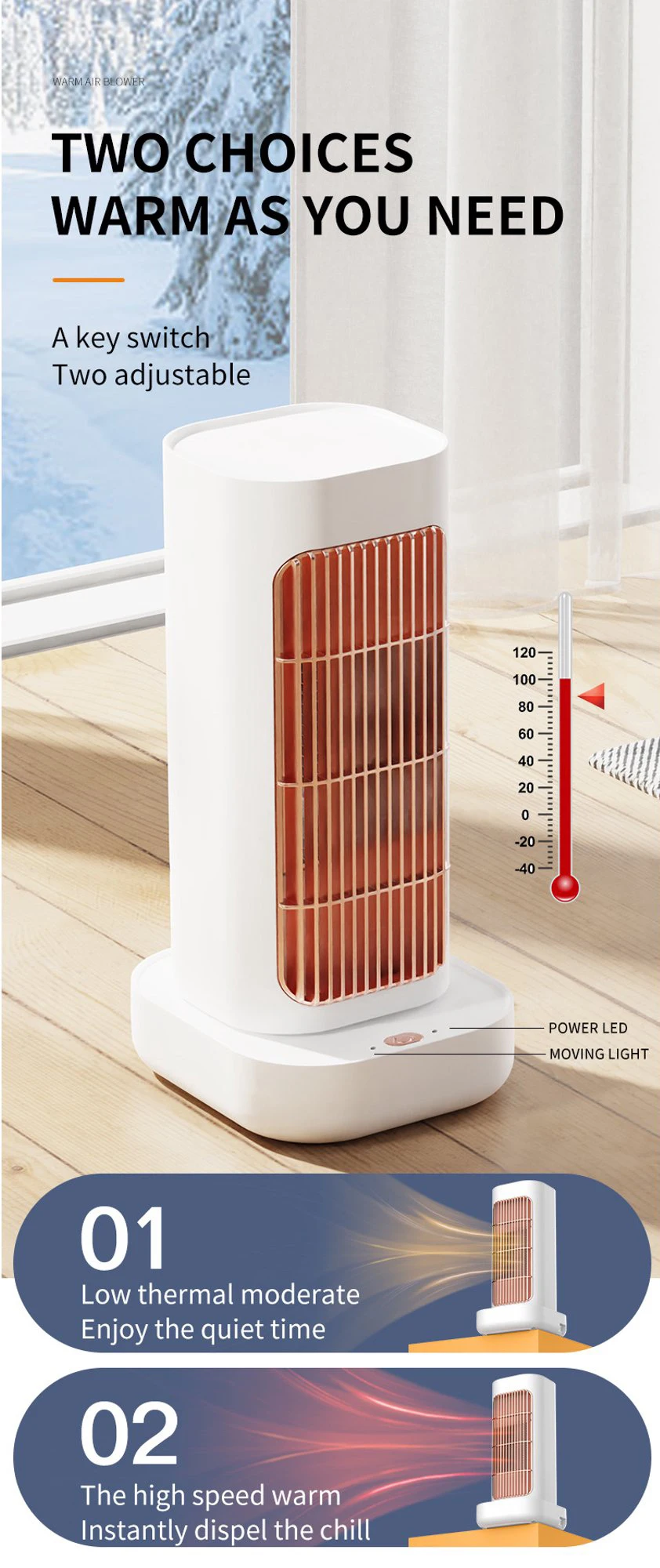 Wholesale Safe Homeuse 1300W Electric Heater PTC Ceramic Space Heater for Home Desktop Bedroom.jpeg