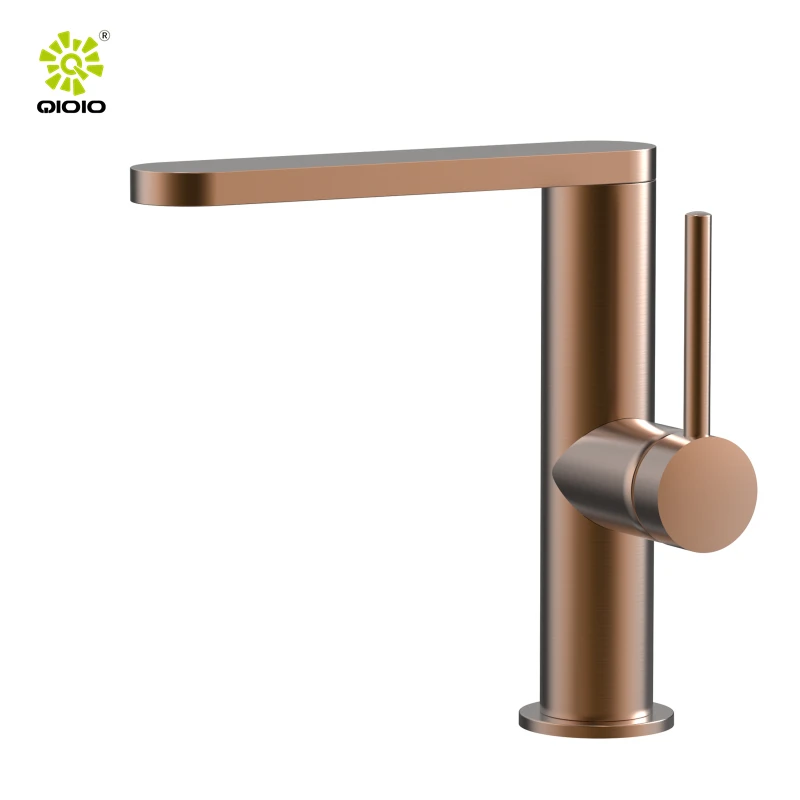 Kaiping good quality brushed nickel 304 stainless steel lead free hot cold mixer basin faucet