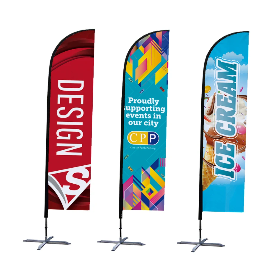 cheap garden flags custom feather flags  advertising fiberglass pole beach Blade flag