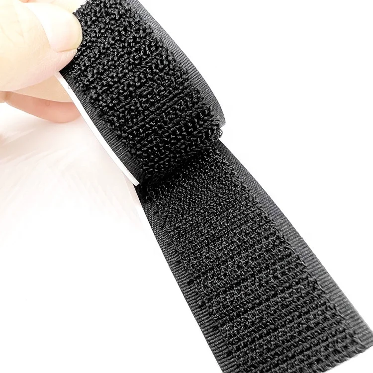 Colorful strong sticky back glue double side nylon fabric material fastener tape self adhesive hook and loop strap