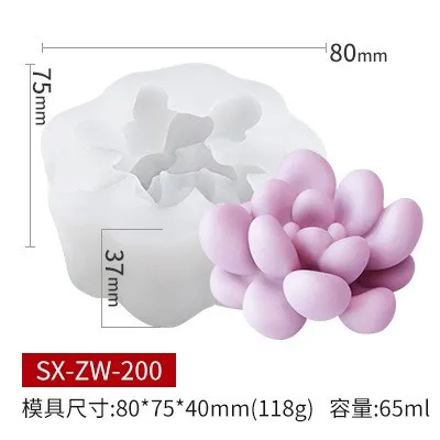 Wholesale Succulent Silicone Candle Mold Silicon Molds for Candle Making Cake Tools for Crafting Beautiful Candles