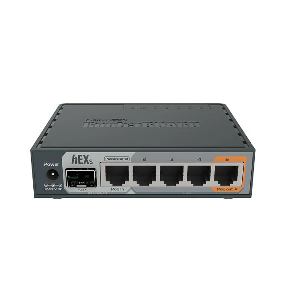 MikroTik hEX S RB760iGS full Gigabit 5-port electric port 1 optical port POE ROS router weak current box