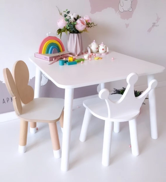 Wooden Children Study Table  and Chair Set Sensory Table for Kids Kids Toddler Table and Chairs Set