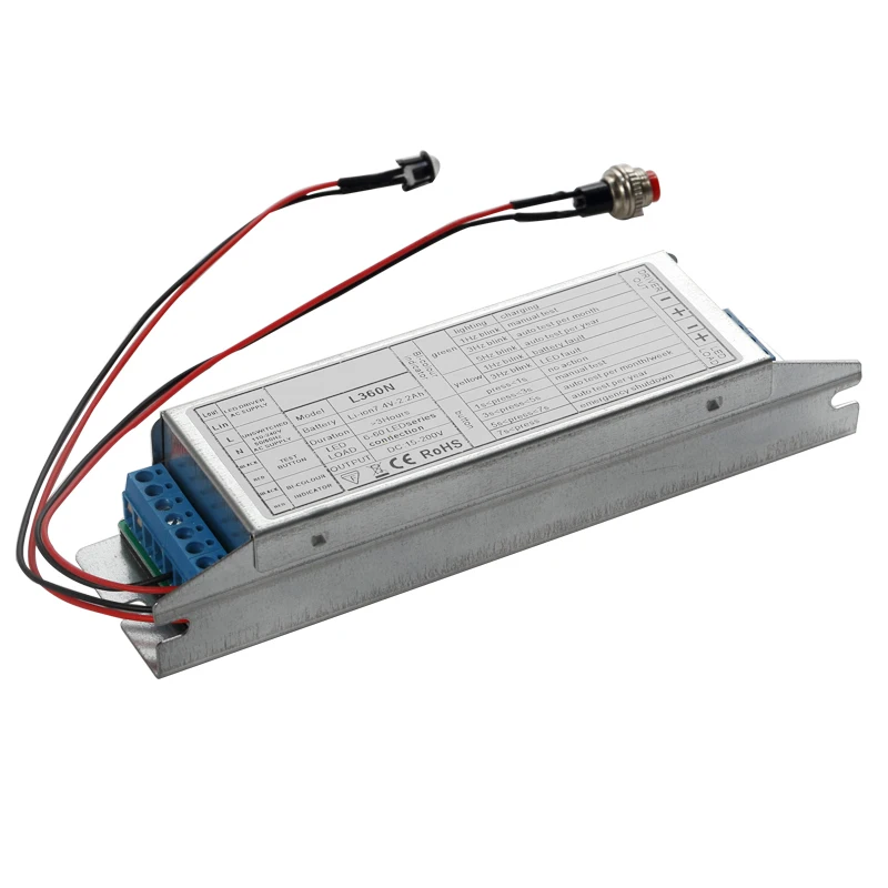 High quality sale emergency driver Li-ion Battery 7.4V/2.2Ah Non-maintained(Auto-test) Steel Casing 3 years Warranty