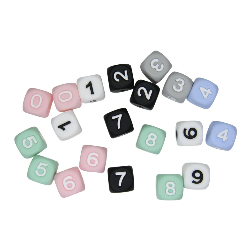 custom silicone soft teething  Animal Chewable Bead DIY wholesale silicone printed beads baby teething toys