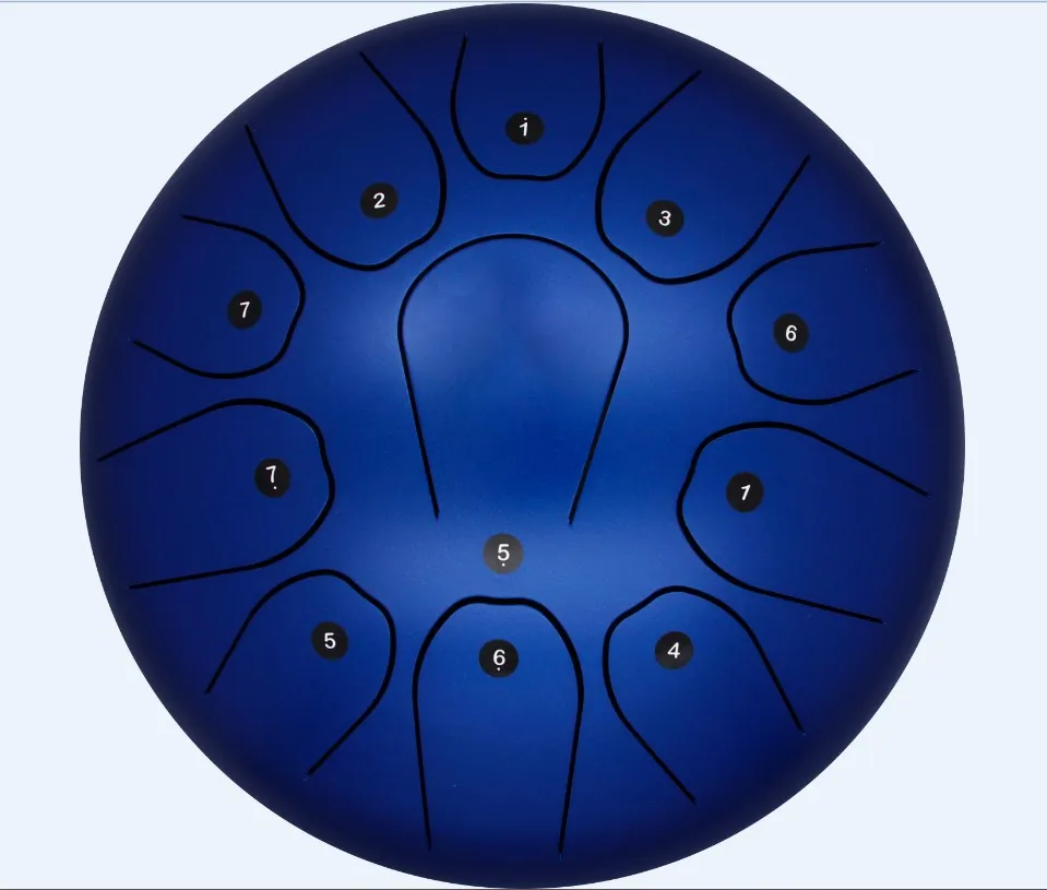 10inch matt blue steel tongue drum for sale chakra drum with free bag and mallet  percussion instruments