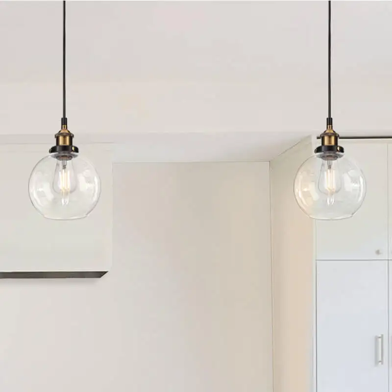 Pendant Lighting Decorative Glass Hanging Ceiling Lighting Indoor Mini Kitchen Pendant Light