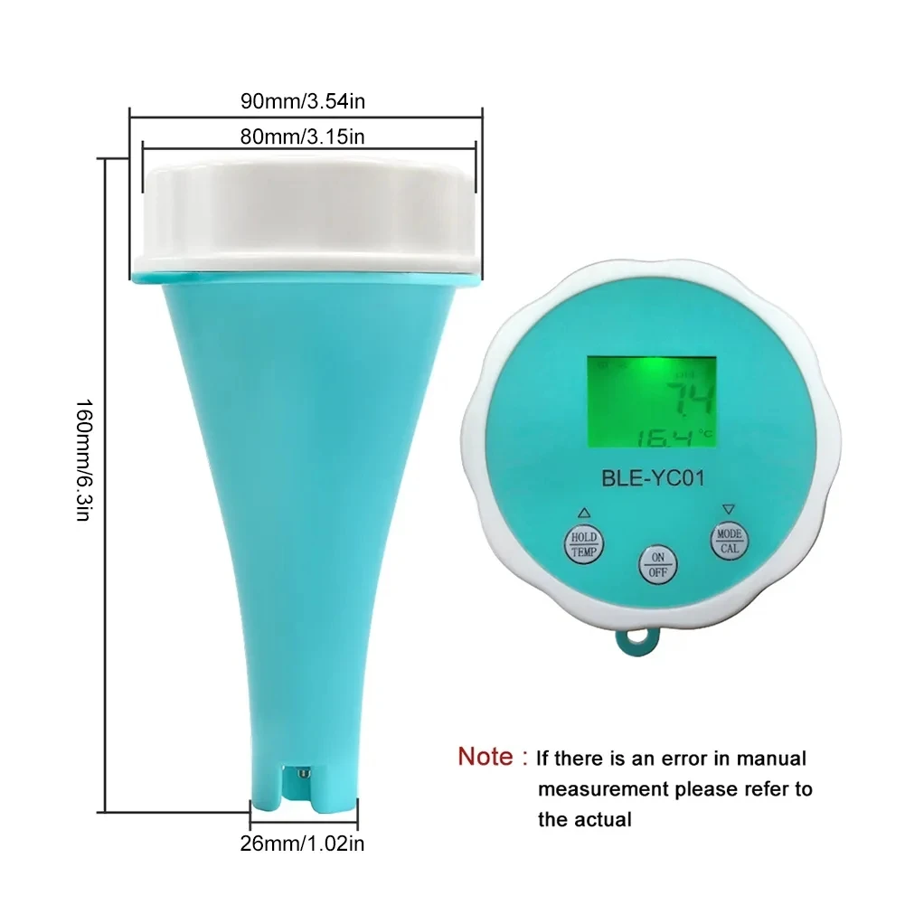 Blue-tooth-compatible PH Meter Digital PH Tester 6-in-1 PH/TDS/EC/CL/ORP/Temp Meter High Accuracy Water Quality Tester