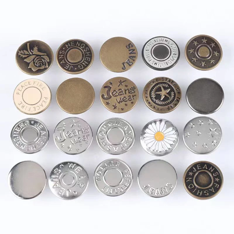Custom beautiful designer buttons can be customized LOGO Brass button rivets Metal jeans button