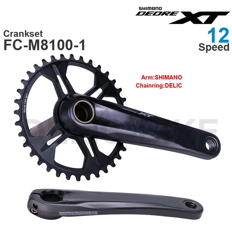 SHIMANO DEORE XT M8100 12-скоростной Кривошип FC-M8100-1 оригинальная рукоятка и шарнирная Цепь 32 т 34 Т 36