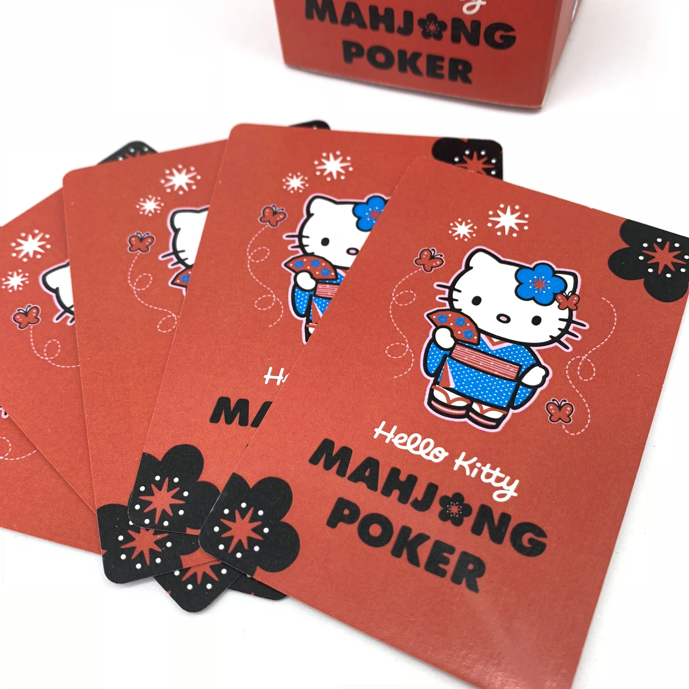  Пользовательская печать оптовая продажа персонализированный логотип Hellokitty игра маджонг карты настольные