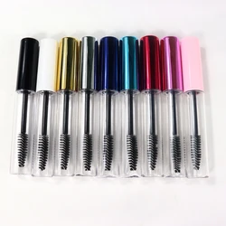 Customized Clear Empty Pink 10ml Dual End Mascara Tube With Eyelash Wand for Castor Oil, DIY Mascara Bottle Container