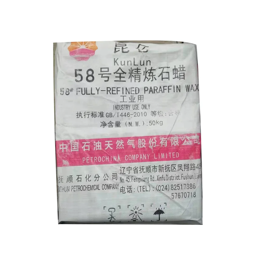 China Kunlun Wax 54 56 58 60 Fully Refined Paraffin Wax Candle Making Solid Wax