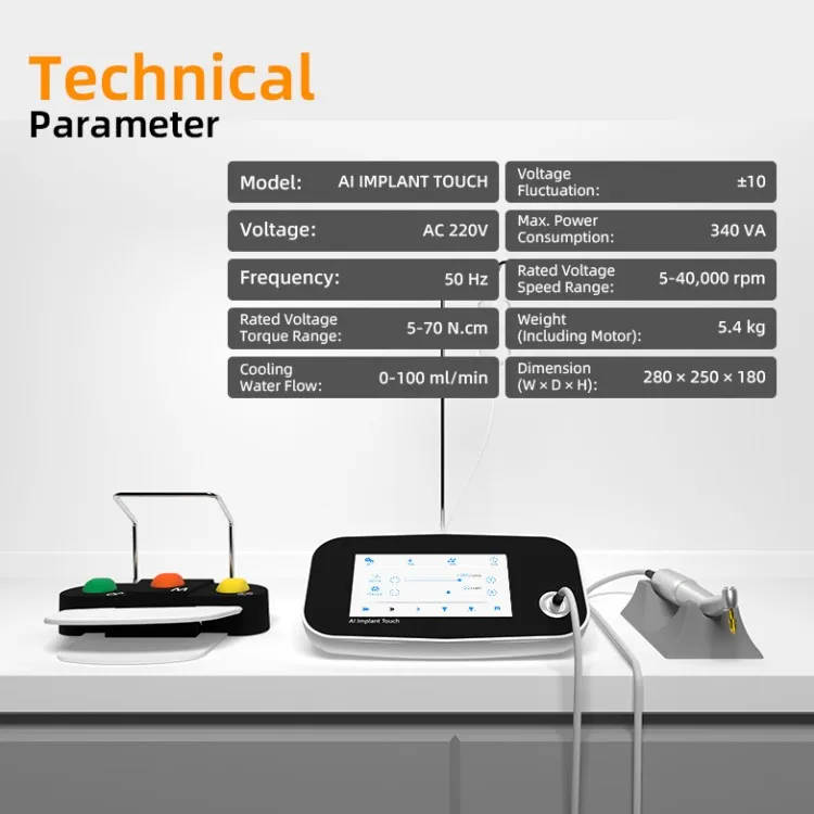 Горячие продажи стоматологического оборудования Новая сенсорная панель Стоматологический Хирургический имплантат мотор