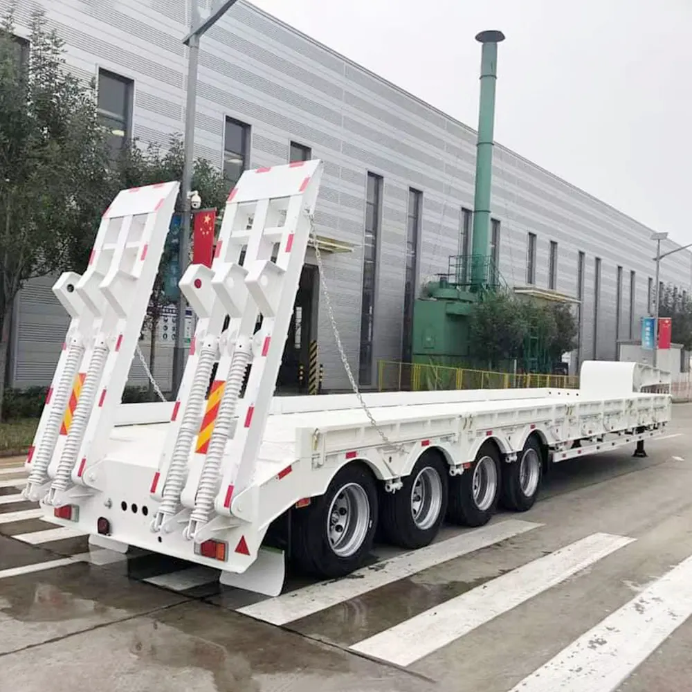 ZW Group 3/4 оси 60 т 80 lowboy полуприцеп Низкорамный грузовик прицеп для ОАЭ
