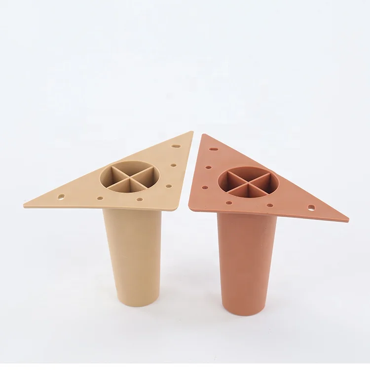 CE passed 6.49 inch Wood grain ABS Plastic Cabinet Leg Table Feet adjustable bed furniture risers