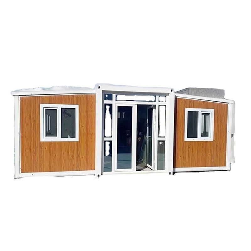 Manufactured Homes Made Prefab Folding Home Container Per Set 20 Ft 40 Ft Double Wing Extension Room