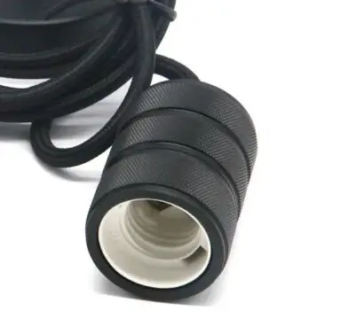 Ceiling Pendant Light Fixture Cord Kit Vintage Lamp Holder E27 Base With Braided Cloth Cable Wire