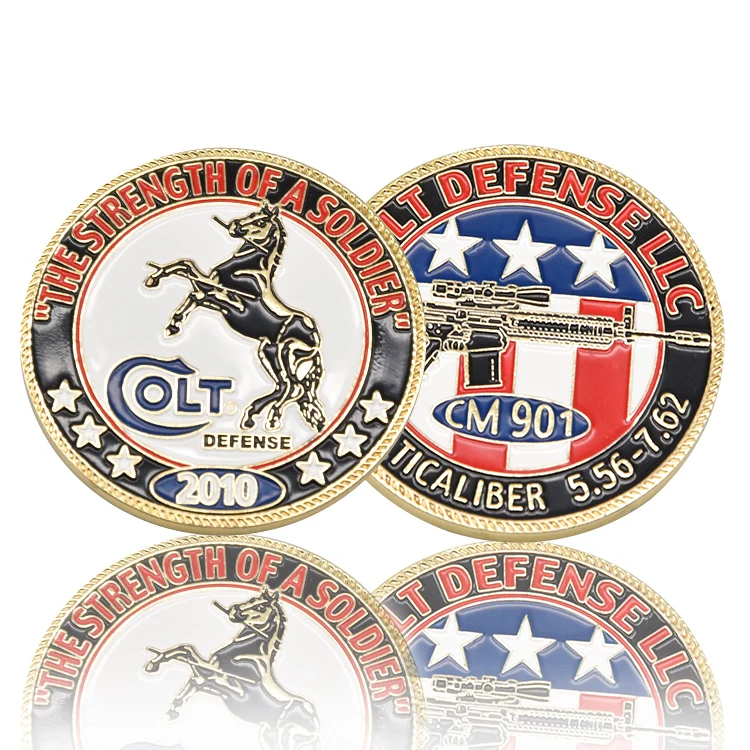 No minimum wholesale cheap custom gold plating metal coin