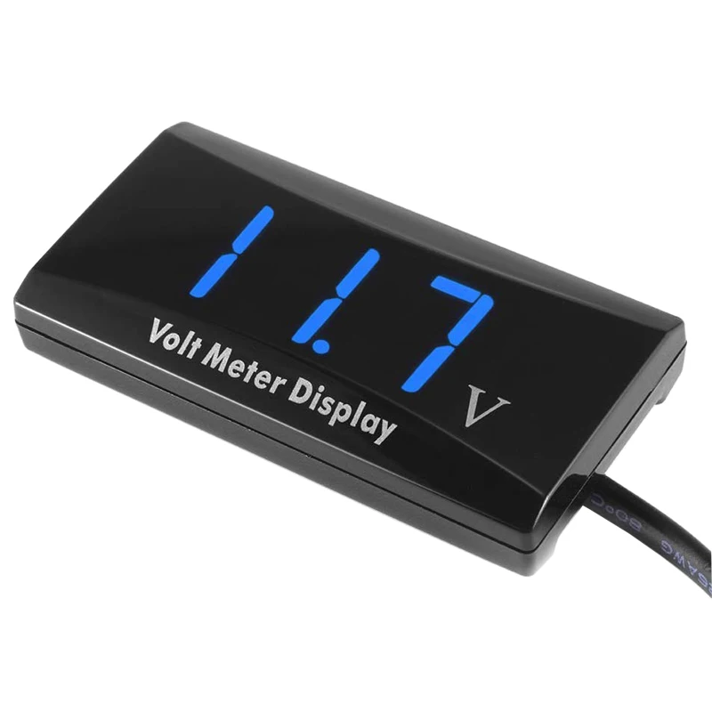 
Car and motorcycle universal voltage detection 12V portable waterproof LED digital voltmeter 