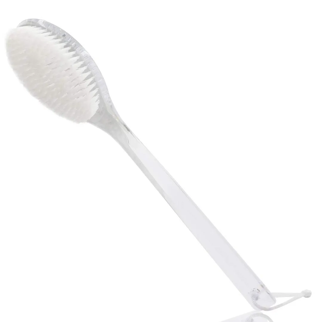 Back Scrubber Anti Slip for Shower,Shower Brush Long Handle with Stiff and Soft Bristles,Body Exfoliator for Bath or Dry Brush