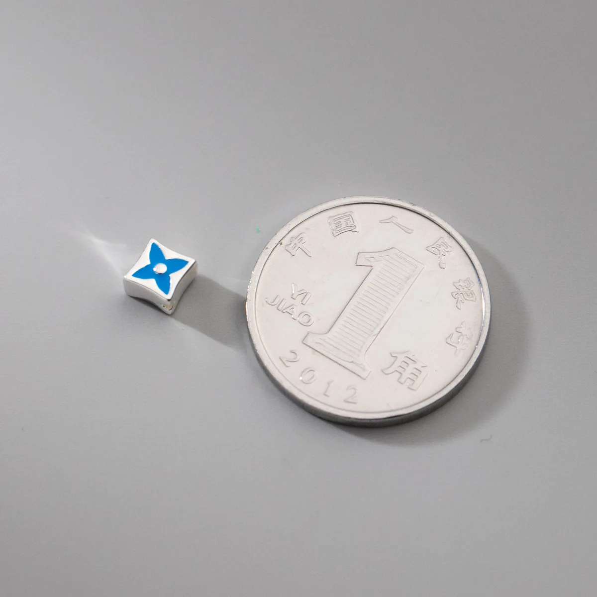 925 Sterling Silver Exquisite Colorful Rhombus Cube Four-leaf Clover Spacer Beads DIY Jewelry Making Accessories Wholesale