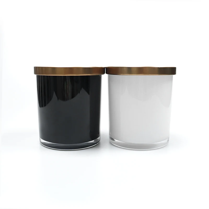 Factory Custom Printed Cylinder Grey Cement Candle Jar Concrete Storage Containers glass 100ml 4oz printing