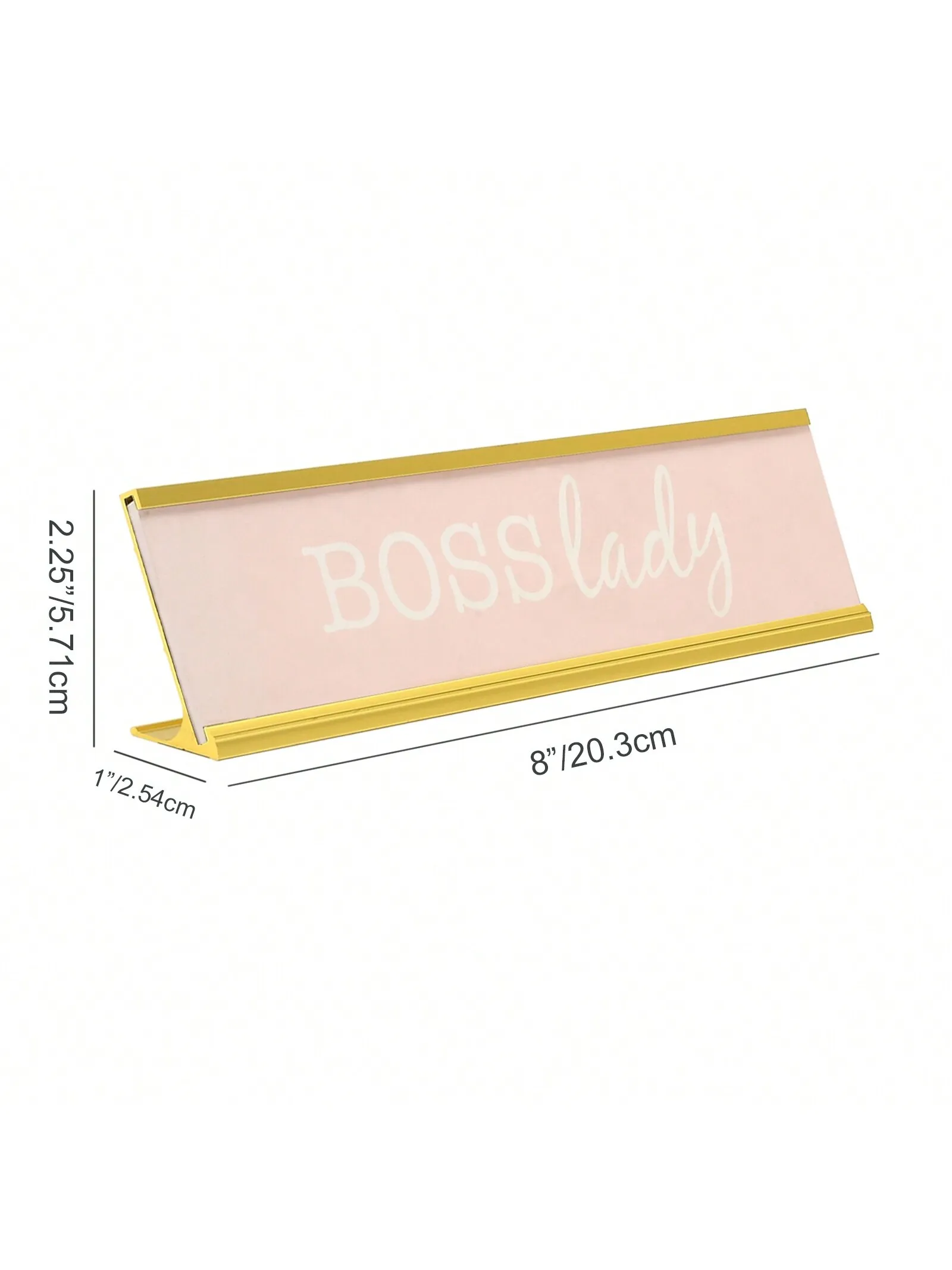 Inspirational Desk Decor,Aluminum  Holder with Wood Sign, Gold Desk Sign Holder  for Office and Home Decoration