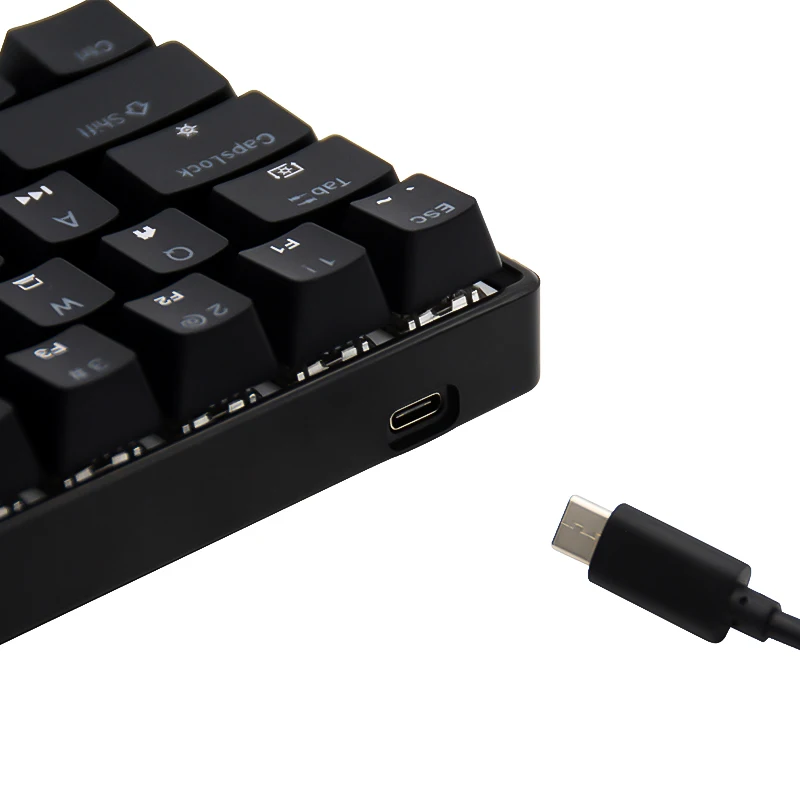 New ODM OEM manufacturer 61 keys RGB Gaming Mechanical Keyboard JK-61AA