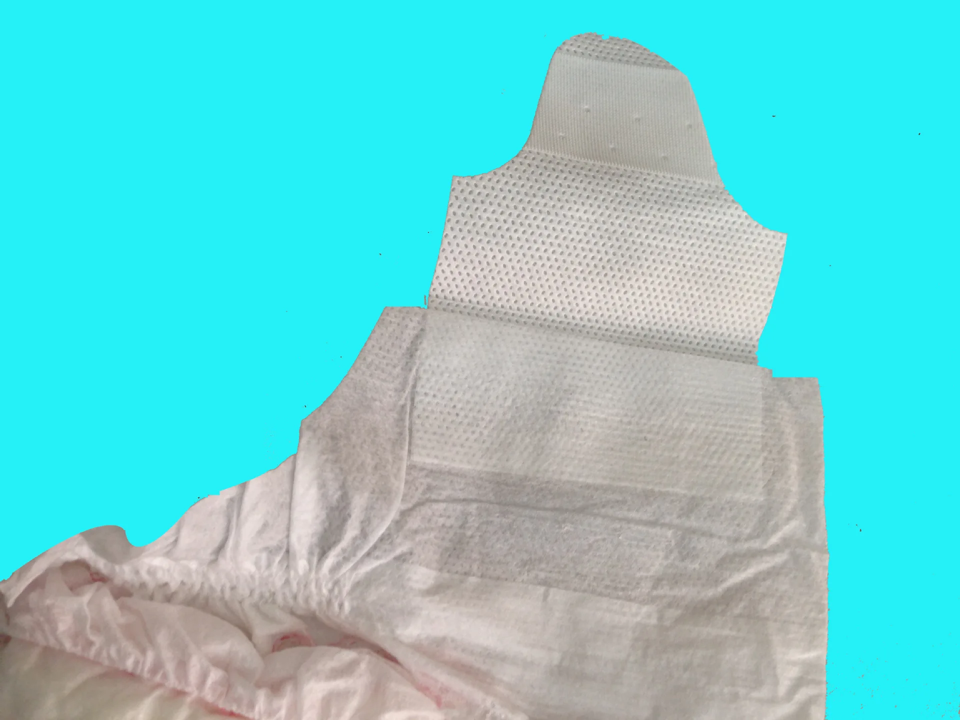 Diaper raw materials velcro side tapes 3 pieces green blue color elastic PP Frontal Tape For Disposable Baby Diaper Materials