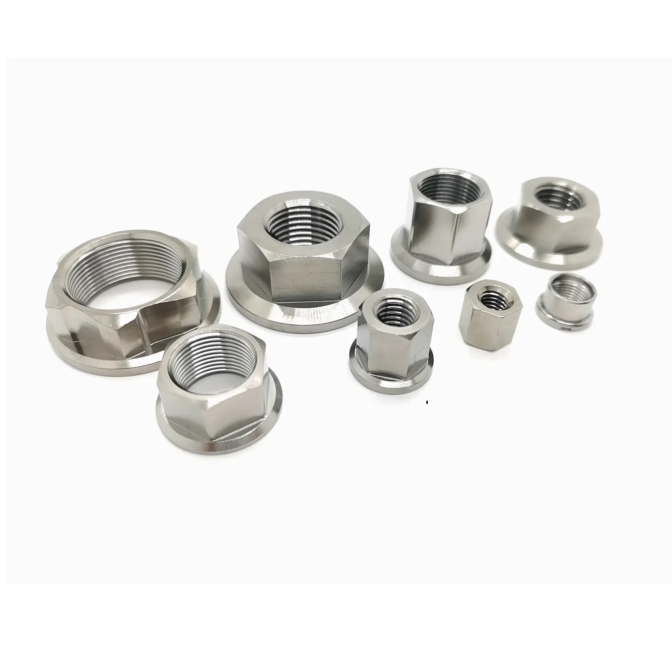 China  supply  Precision  titanium flange  nuts M6 M8 M10 M4 M12 CNC process machining  turning  and milling service