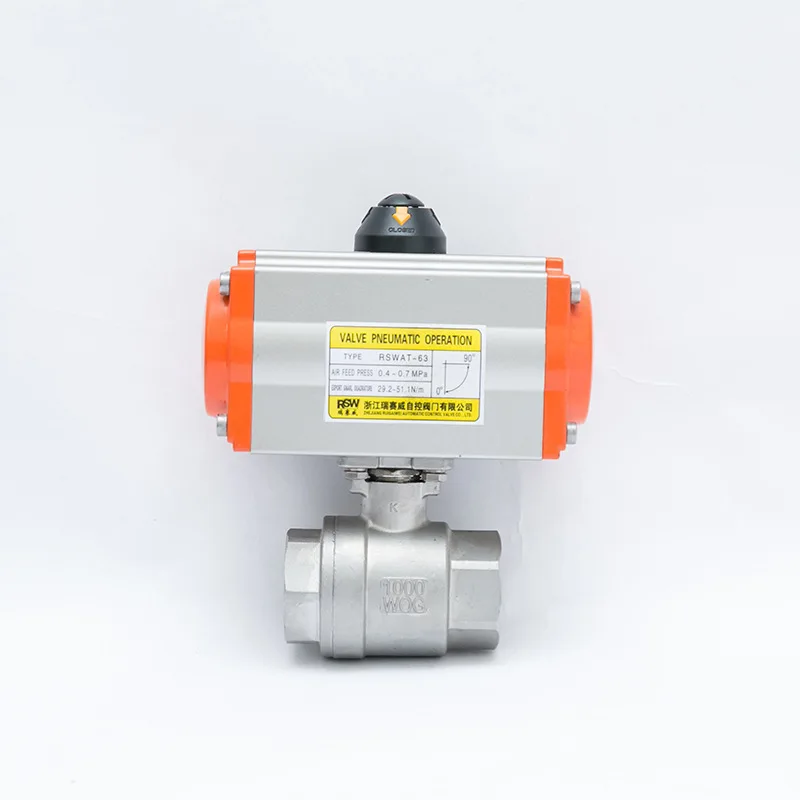 High Quality Chinese Manufactured Q611F-16P DN15-DN100 Pneumatic Two-Piece Ball Valve OEM Customizable for General Applications