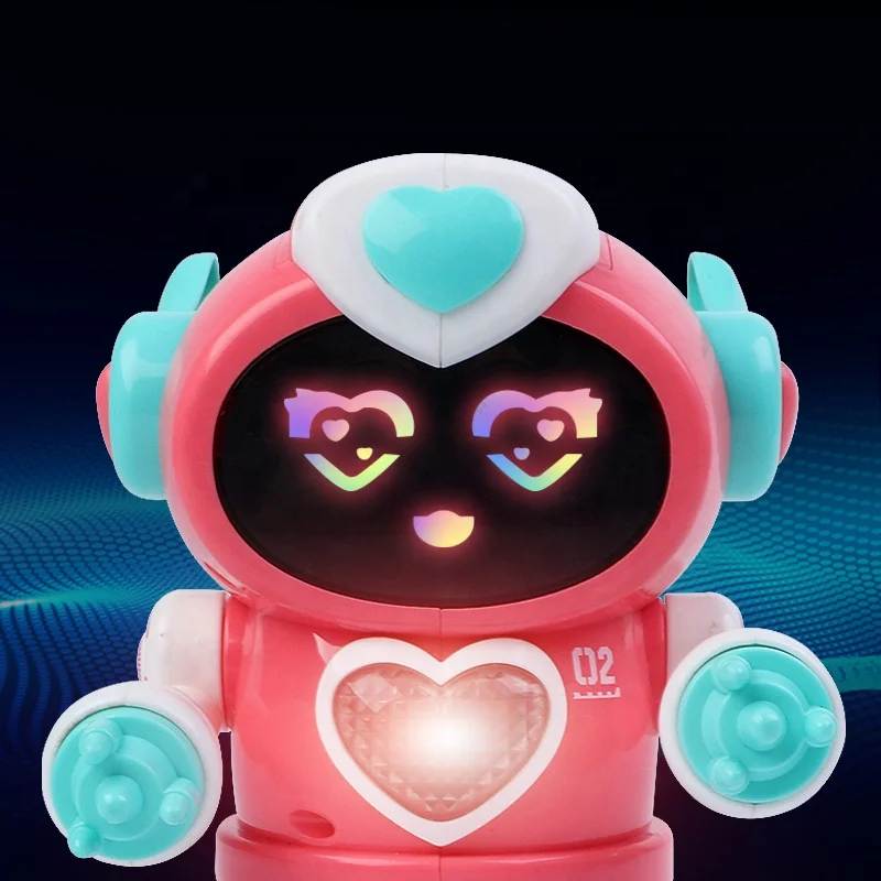 Electrical small dancing robot toy intelligent with musical and light