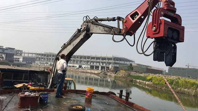 Hydraulic Driver violent Frequency Hydraulic Excavator Vibratory  Pile piling Puller
