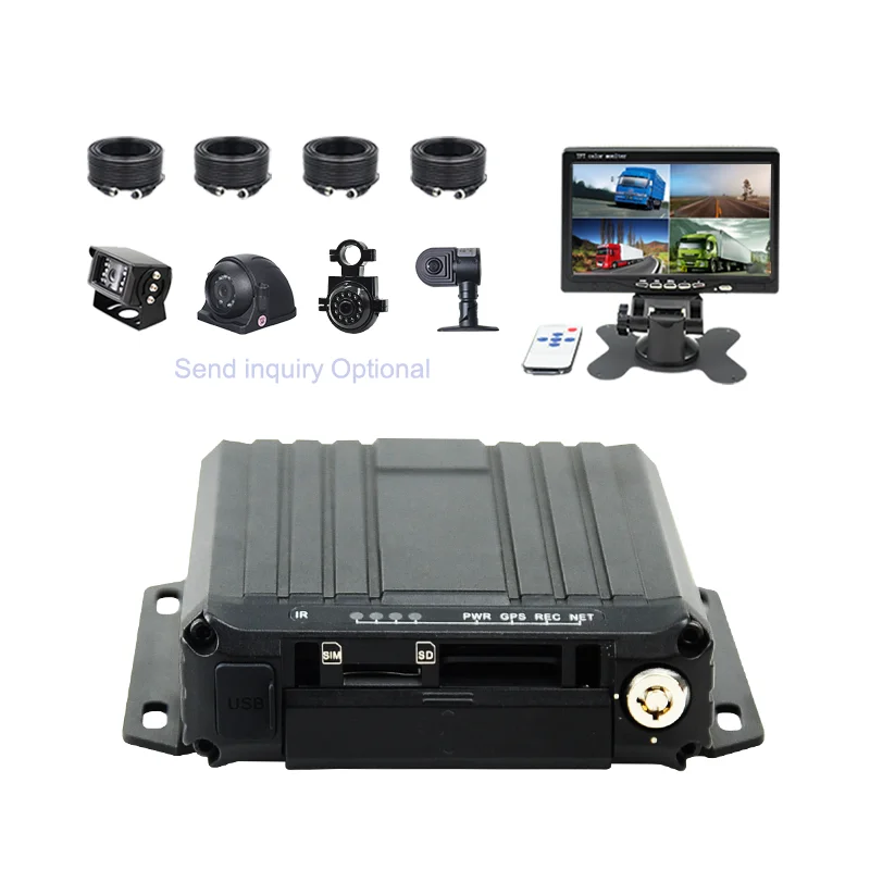 CITOPS Mobile DVR 4 Channel Car DVR GPS 4G System H.265 CMSV6 Mini Kit SD Card Recording Vehicle Monitor MDVR