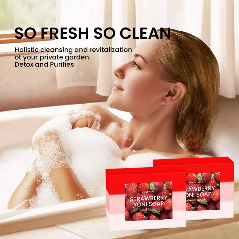 Custmozied Private Label Yoni Soap Bar Custom Logo Vaginal Cleaning Soap Scents Strawberry Yoni Soap Bulk