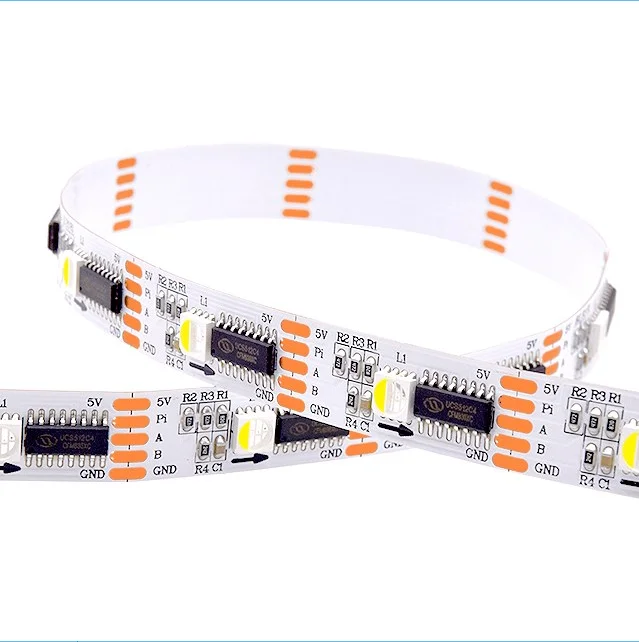 Individually address DC5V Manufacturer Strip Led Pixel DMX512 RGBW Lights Leds Waterproof Smart Strip Light DMX512