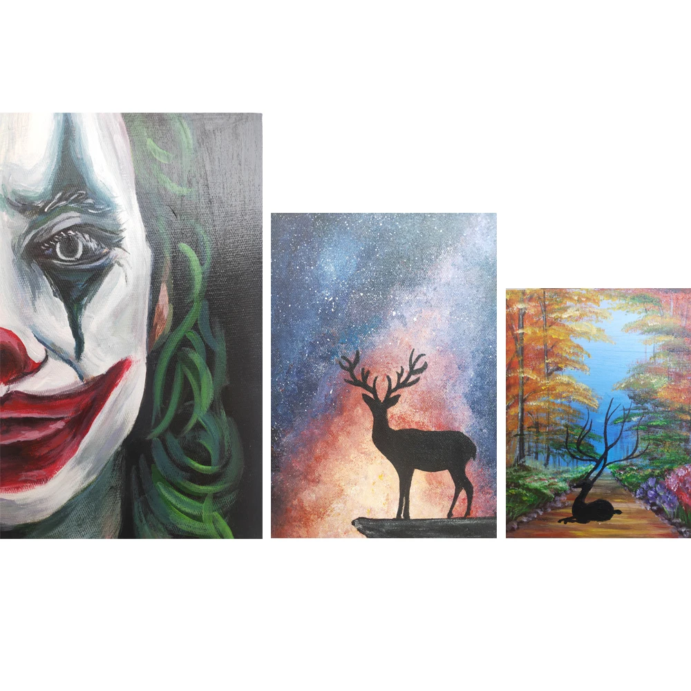Free Sample 4*6, 5x7, 8x10, 9x12, 11x14 inch Plastic Pack Canvas Panels 100% Cotton