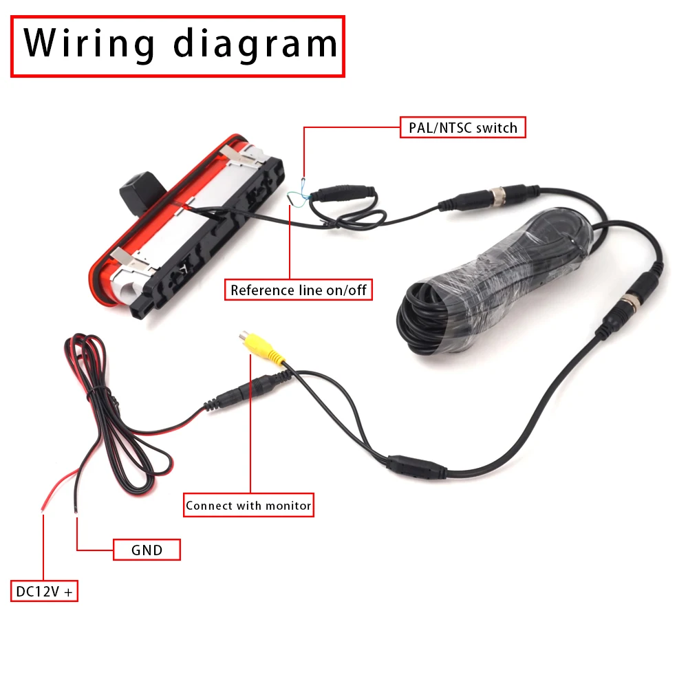 used For FIAT Doblo 2010-2019 and OPEL Combo Car Brake Light backup Camera