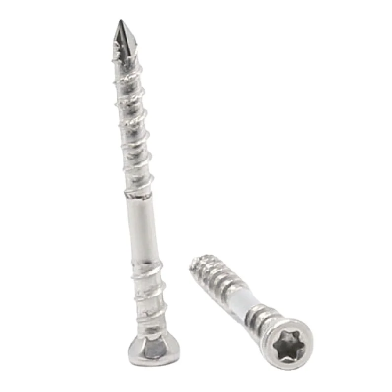 SDPSI304 316 Stainless Steel Flat Head Self-tapping Screws With 6 Nibs Countersunk Phillips /star/ Torx Drive Screws