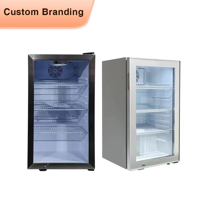 MEISDA SC98 Single-Temperature Commercial Counter Table R600A Refrigerant Beer Bottle Glass Door Display Fridge for Businesses