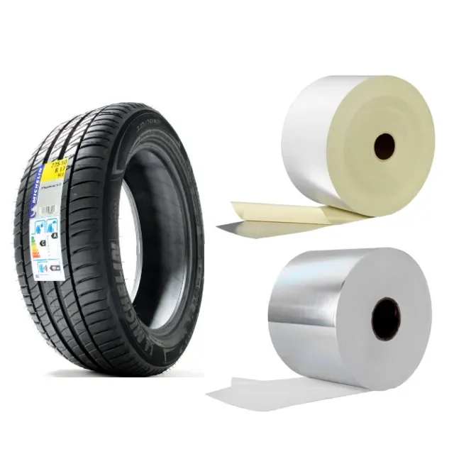 80gsm semi-gloss paper foil tyre glue 60gsm white glassine