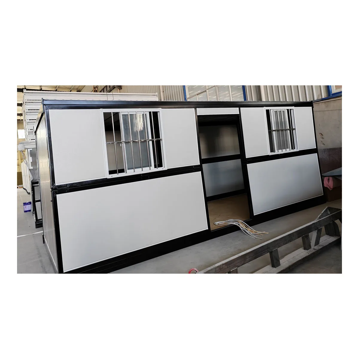 Low transportation cost design Real estate construction folding shipping container flat pack container house in prefab house