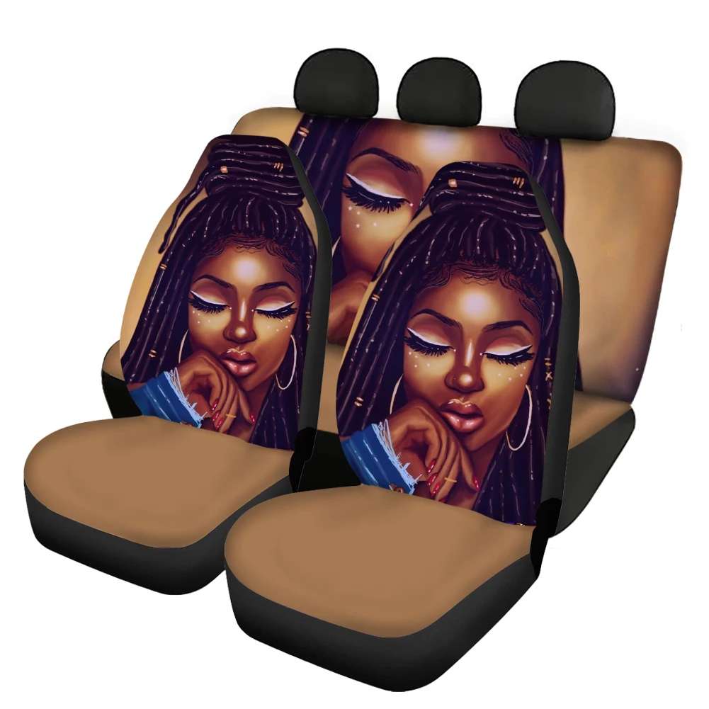 Car Seat Protector Covers Melanin Poppin Prints Car Accessories Seat Covers for Women Front/Back Car Seat covers full set 2021