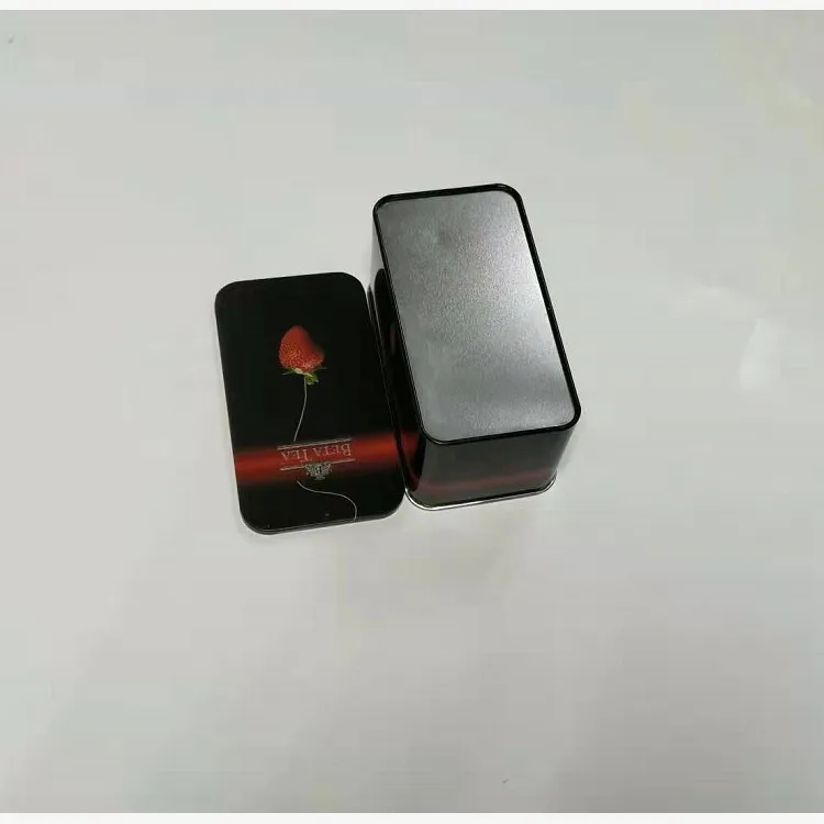 Chinese factory rectangle tea packaging tin box tea canister