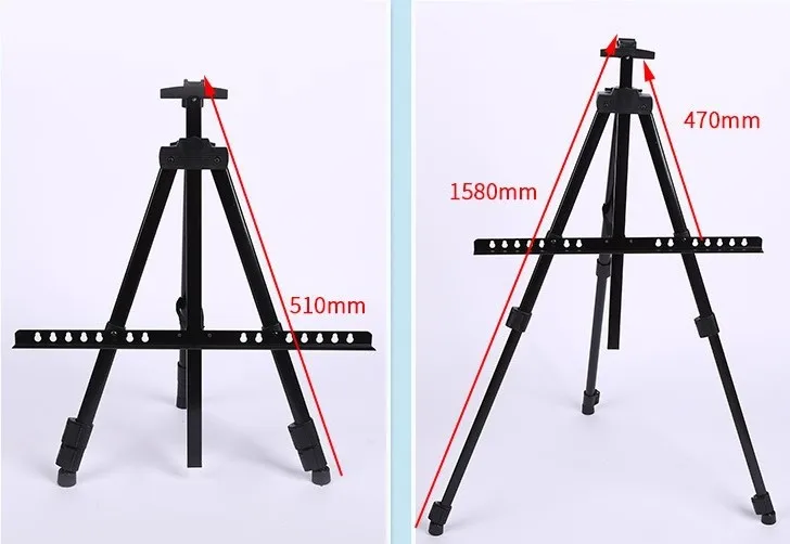 High quality Metal Folding Painting Easel Adjustable Tripod Display Shelf Easel Painting Stand